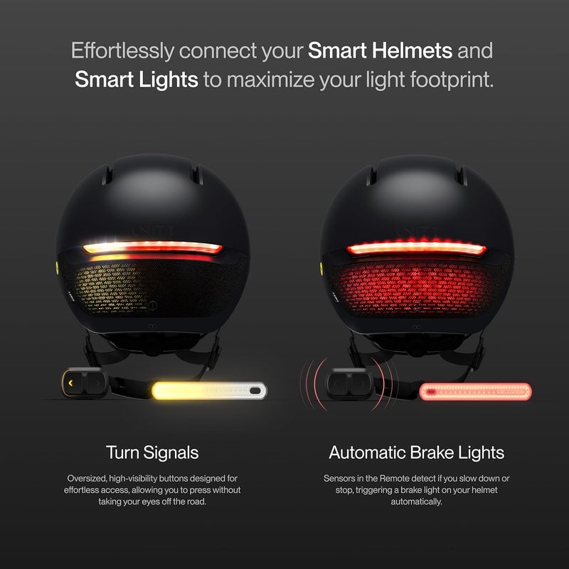 UNIT 1 Store Turn Signals Remote | USB-C Rechargeable | Compatible with All U1 Devices | Magnetic Mount | Automatic Brake Lights & Turn Signals | iOS & Andrioid App-Connected | Handlebar Controller - Image 3